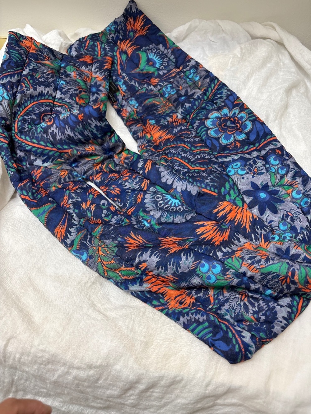 Peruvian Connection Floral print puffer scarf/wrap